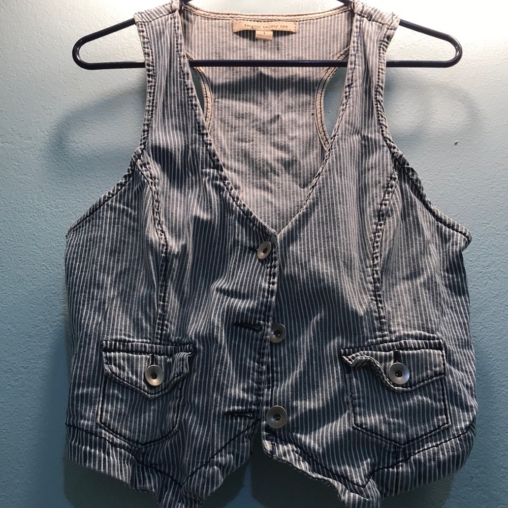 Denim Stripe Vest (L)